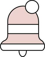 illustration de cloche icône dans rose et blanc couleur. vecteur