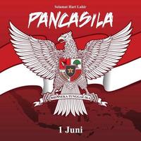 illustration de la journée pancasila vecteur