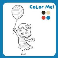 coloration activité pour les enfants. 4e de juillet coloration page pour Jardin d'enfants et préscolaire les enfants. éducatif imprimable coloration feuille de travail. vecteur déposer.