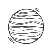 Jupiter planète icône. esquisser illustration de Jupiter planète vecteur icône. logo avec Jupiter planète. vecteur main tiré illustration isolé sur blanc Contexte.