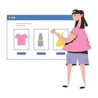 site de shopping tendance vecteur