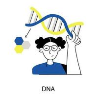 concepts d'ADN à la mode vecteur