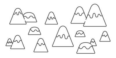 Montagne vecteur neige Montagne icône logo dessin animé illustration colline bois forêt