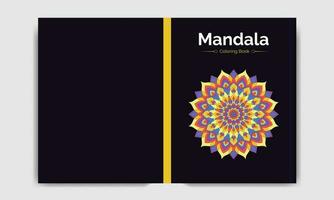 mandala coloration livre couverture conception vecteur