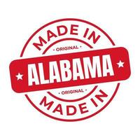 fabriqué dans Alabama timbre logo icône symbole conception. joint nationale original produit badge. vecteur illustration