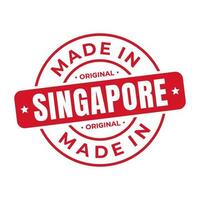 fabriqué dans Singapour timbre logo icône symbole conception. joint nationale original produit badge. vecteur illustration