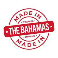 fabriqué dans le Bahamas timbre logo icône symbole conception. joint nationale original produit badge. vecteur illustration