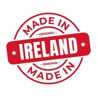 fabriqué dans Irlande timbre logo icône symbole conception. joint nationale original produit badge. vecteur illustration