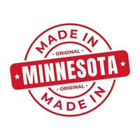 fabriqué dans Minnesota timbre logo icône symbole conception. joint nationale original produit badge. vecteur illustration