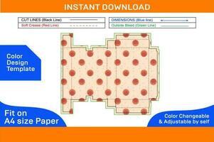 papier carton carton livraison boîte dieline tamplate et 3d vecteur fichier