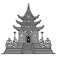 temple vecteur silhouette illustration, cette est une temple vecteur