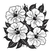 hibiscus Rose fleur vecteur illustration, fleur vecteur illustration.