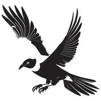 oiseau vecteur ligne art illustration, en volant oiseau vecteur silhouette, vecteur noir et blanc oiseau