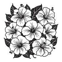 hibiscus Rose fleur vecteur illustration, fleur vecteur illustration.