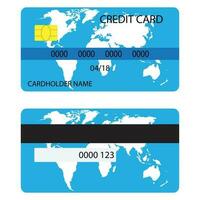 crédit carte avec monde carte vecteur