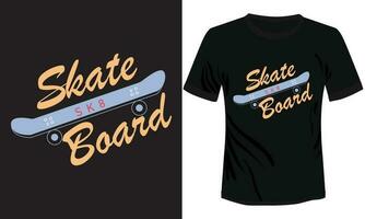 patin planche T-shirt conception vecteur illustration