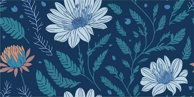 floral rhapsodie, mélodique vecteur illustration de harmonieux fleur motifs