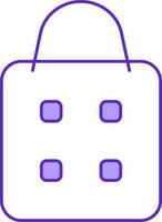 boutique app icône ou symbole dans violet et blanc couleur. vecteur