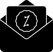 remise offre enveloppe ou message icône dans noir et blanc couleur. vecteur