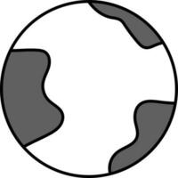 Terre icône dans gris et blanc couleur. vecteur