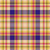 texture sans couture plaid de en tissu vecteur vérifier avec une textile tartan Contexte modèle.