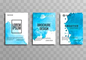 Abstrait élégant bleu business brochure set vector
