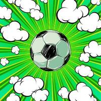 football Balle concept dans pop art style pour impression et décoration. vecteur illustration.