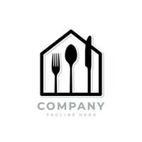 nourriture maison logo, cuisine maison logo conception modèle pour restaurant vecteur Stock