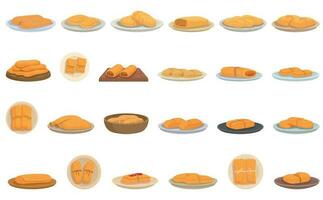 tamales Icônes ensemble dessin animé vecteur. nourriture cuisine vecteur