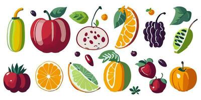 crémeux et nutritif fruit illustré dans artistique vecteur style