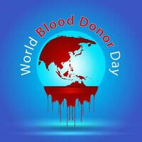 monde du sang donneur journée vecteur Contexte
