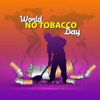 monde non le tabac journée vecteur concept Arrêtez fumeur