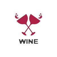 icône de vin et modèle de vecteur de symbole