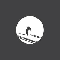 rail avec modèle de conception de vecteur d'icône de logo de tunnel