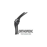 Humain OS orthopédique logo vecteur. anatomie squelette plat conception modèle illustration vecteur