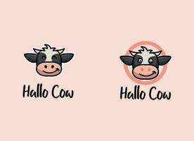 content vache logo vecteur illustration.