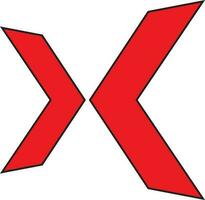 rouge xing logo sur blanc Contexte. vecteur