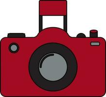 rouge et noir photographe caméra. vecteur