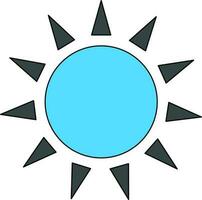 illustration de une Soleil dans plat style. vecteur