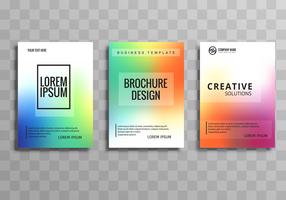 Conception de modèle de brochure entreprise coloré abstrait vecteur