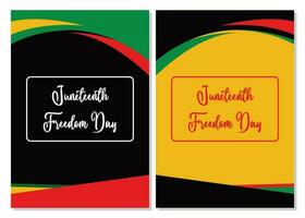 juneteenth thème noir, rouge, jaune, vert Couleur arrière-plan, liberté jour, annuel vacances. vecteur conception pour bannière, salutation carte, affiche, social médias.