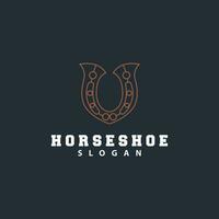 fer à cheval logo, cheval vecteur ancien élégant vieux rétro Texas conception, silhouette symbole icône