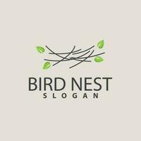 oiseau nid logo, oiseau maison abri vecteur, moderne ligne conception minimaliste style, symbole modèle icône vecteur