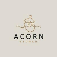 acron logo, prime conception Facile ancien rétro style, vecteur chêne des noisettes glands, icône symbole illustration modèle