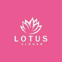 lotus logo, fleur plante vecteur, minimaliste Facile ligne conception, symbole icône modèle vecteur