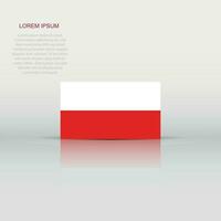 Pologne drapeau icône dans plat style. nationale signe vecteur illustration. politique affaires concept.