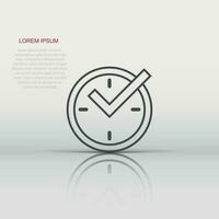 réel temps icône dans plat style. l'horloge vecteur illustration sur blanc isolé Contexte. regarder affaires concept.
