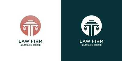 avocat logo idée avec Créatif élément concept style vecteur