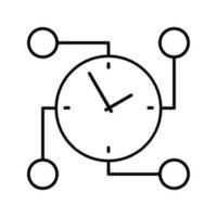 temps la gestion icône vecteur. date limite illustration signe. chronologie symbole ou logo. vecteur