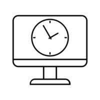 temps la gestion icône vecteur. date limite illustration signe. chronologie symbole ou logo. vecteur